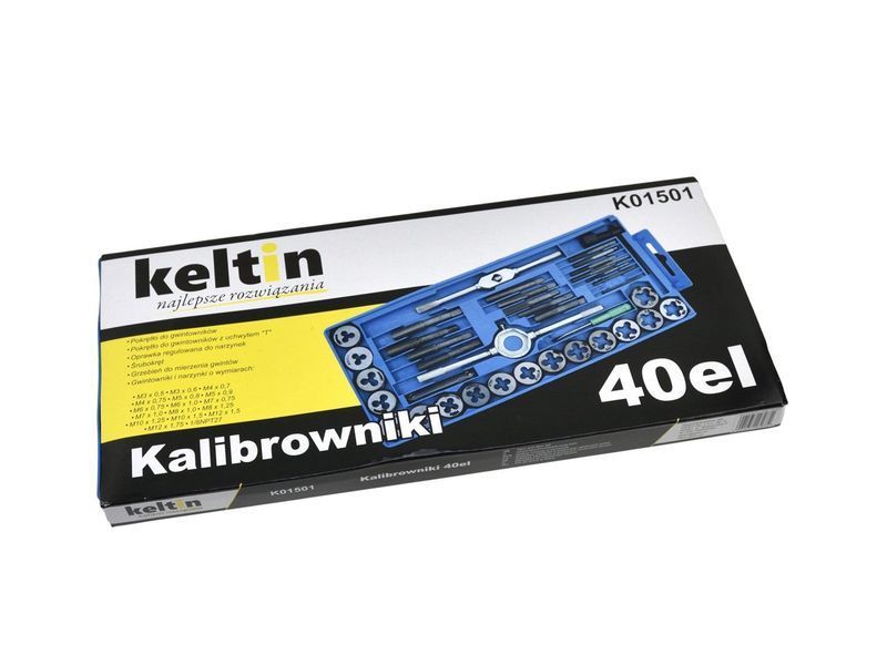 Комплект плашки и метчици, 40 части keltin
