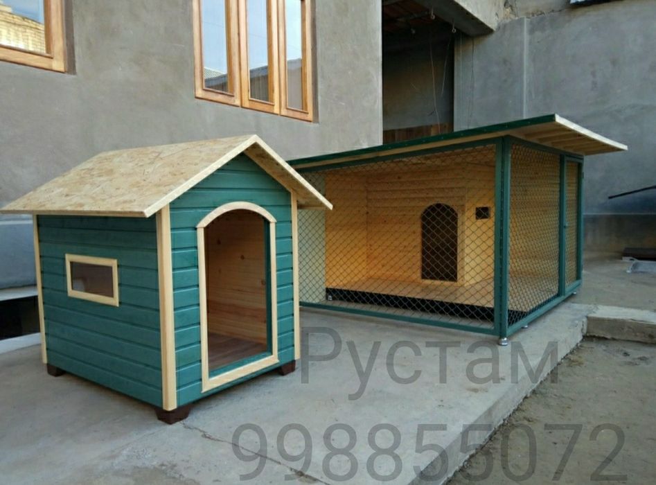 Будка для собак и кошек домик вольер монеж дляживотных Столярный цех