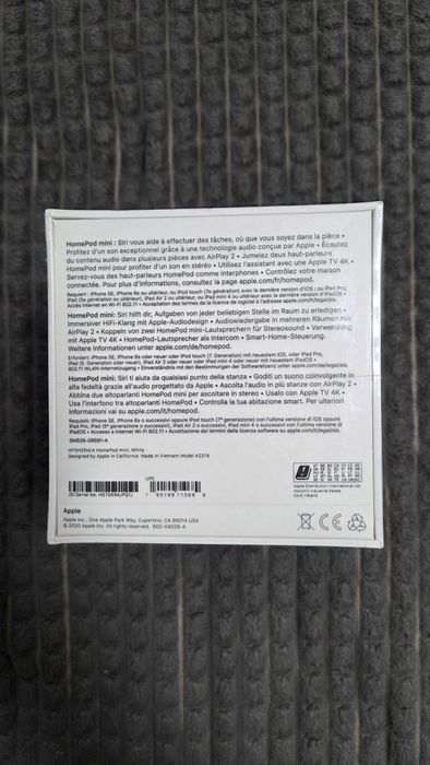 Apple HomePod Mini, Bluetooth, Бяла. Нова, неразпечатвана!!!