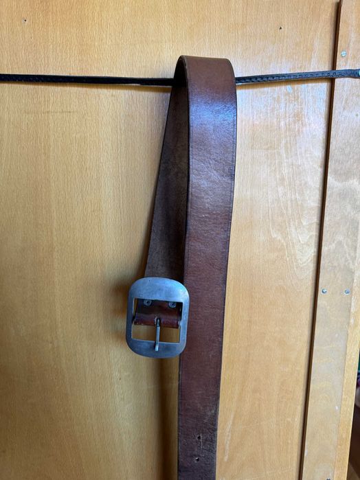 Сет от луксозни кожени дамски женски мъжки войнишки колани и тиранти