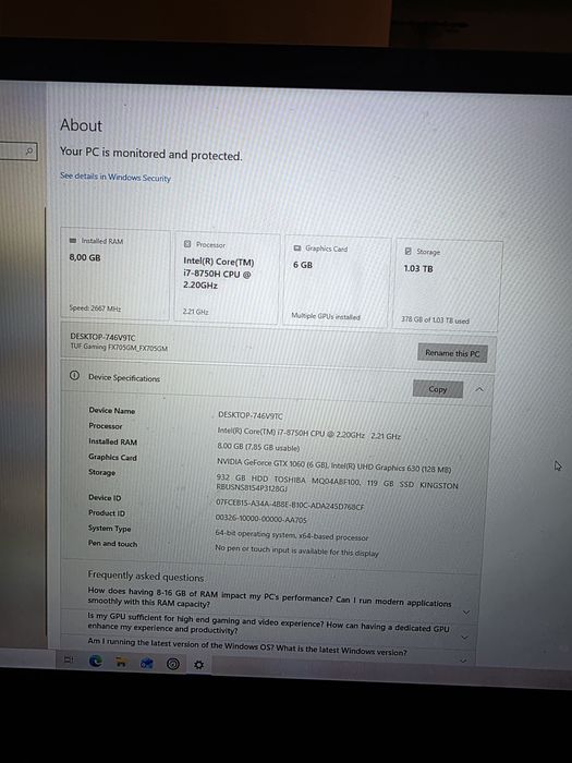 laptop asus tuf gaming