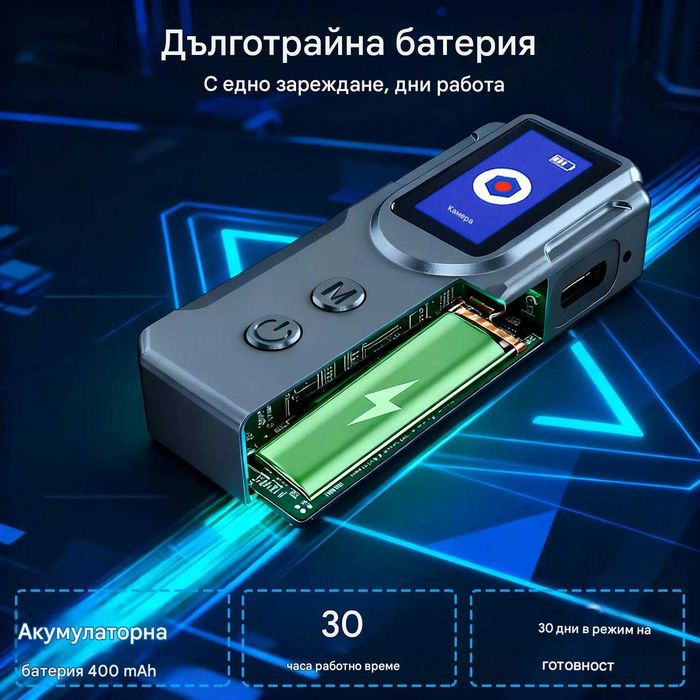 Детектор 5в1 за скрити камери, подслушватели и GPS тракери