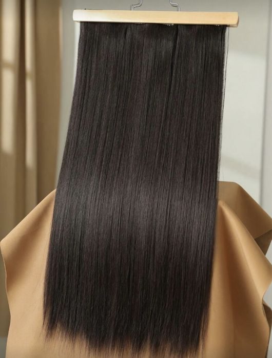 Extensii de păr cu clips - Culoare maro - 24 inci - Set 12