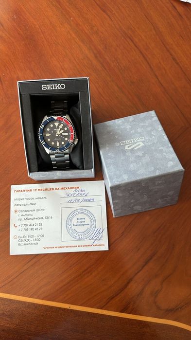 Seiko 5 pepsi водонепроницаемые часы