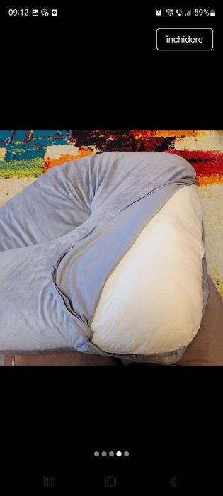 Perna de Gravida +Alaptare J,3 in 1, Husa detasabila. Suport cap,burta