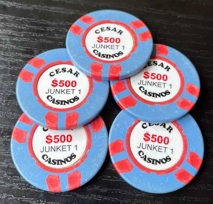 Memorabilia Casino București – Jetoane originale Cesar Casinos $500 Ediție Junket VIP
