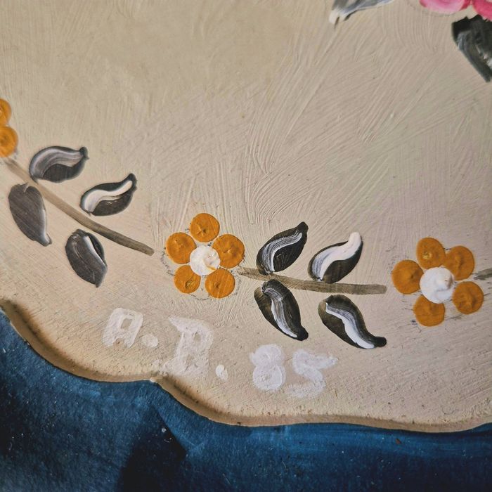 Ръчно рисуван дървен поднос