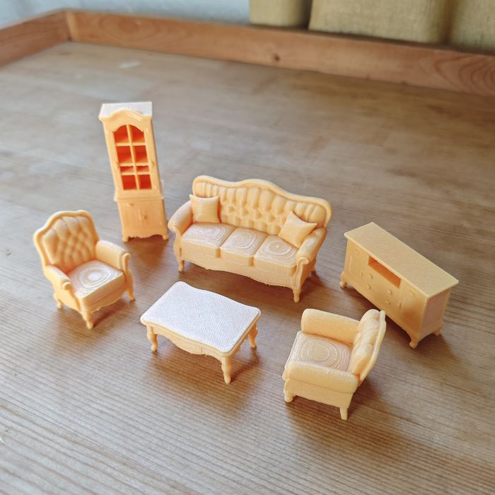 Пълен комплект мини мебели за къща за кукли – 3D принт