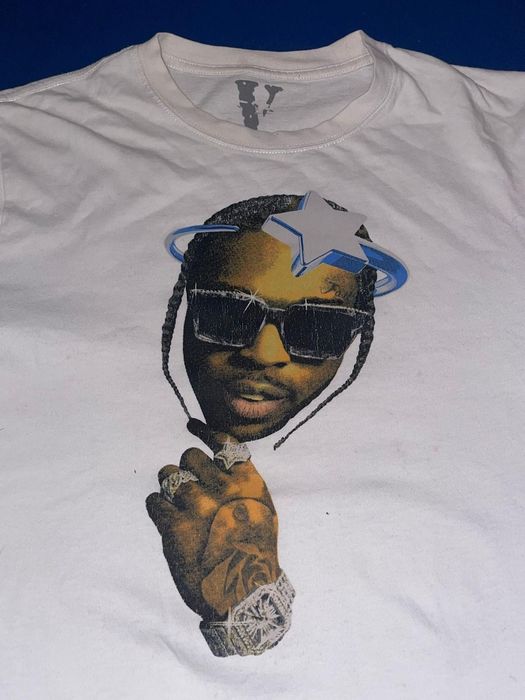 Pop Smoke × Vlone Wraith Tee White XL ②（Pop smoke t - Gem）