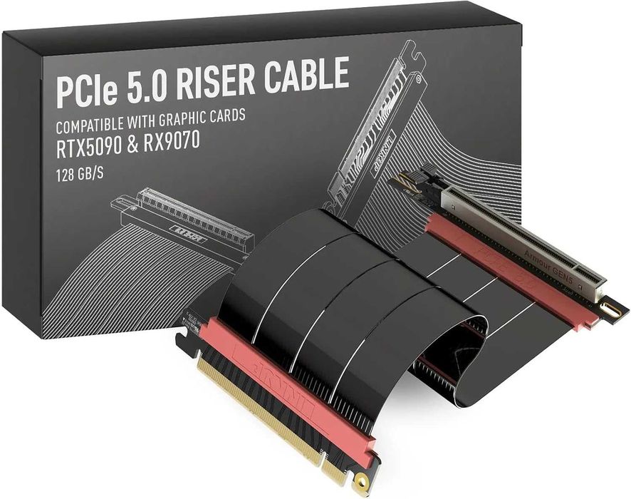 LINKUP AVA5 Riser PCIe 5.0 20cm Right Angle - Nou
