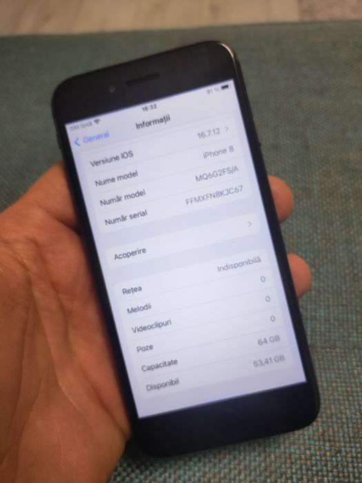 Iphone 8 64gb baterie 80% preț fix !