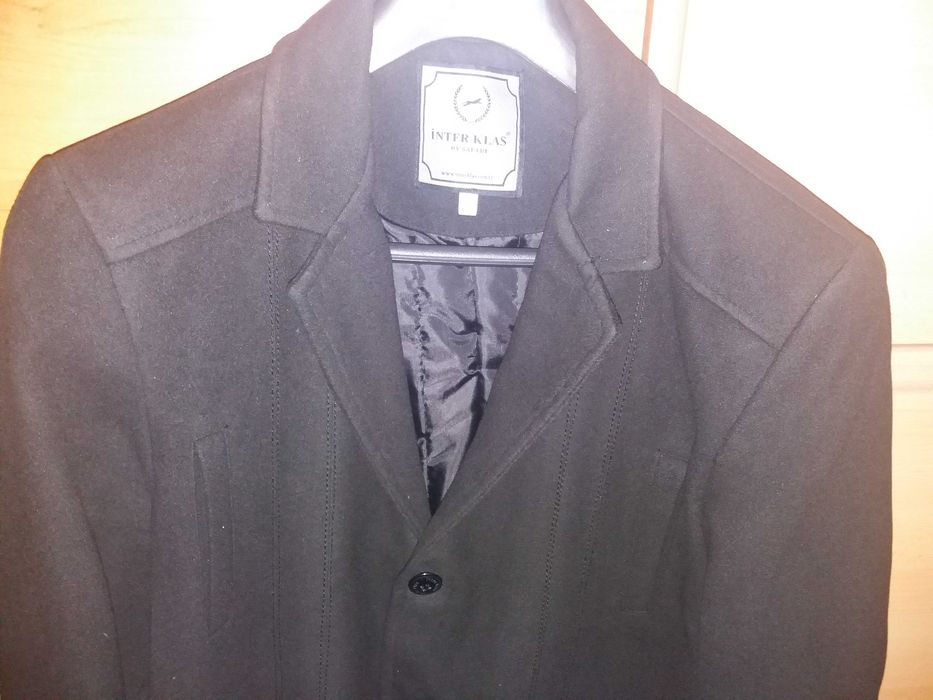 Ново зимно мъжко палто Inter klas три четвърти XL сваляща се качулка