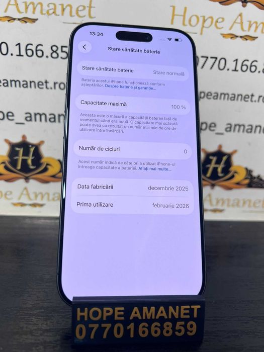 Hope Amanet P10/iPHONE 17 256 GB, Baterie 100% ( 0 cic )