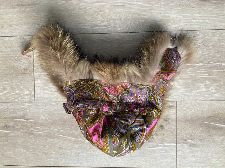 BOGNER Fur Hat Trapper Racoon дамска шапка ушанка естествен косъм енот