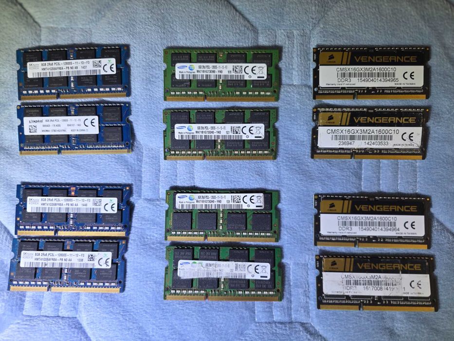 16GB DDR3 (2 X 8GB) sau 8GB (1 X 8GB) memorii ram pentru laptop
