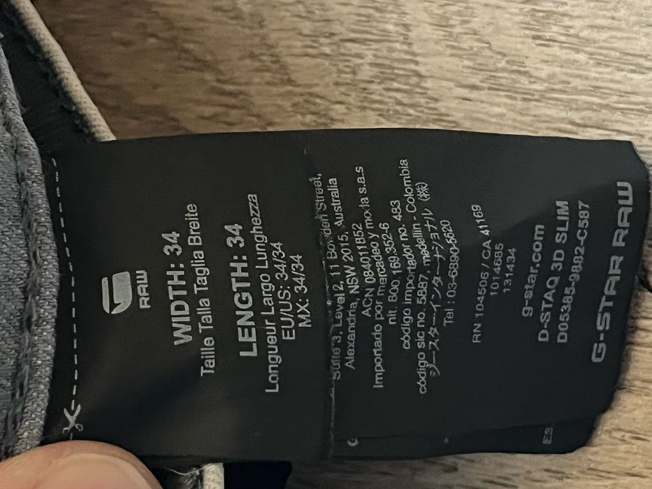 G Star RAW : D-Staq 3D Slim 34 размер / Оригинал