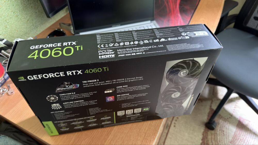 Видеокарта MSI RTX4060ti 16GB