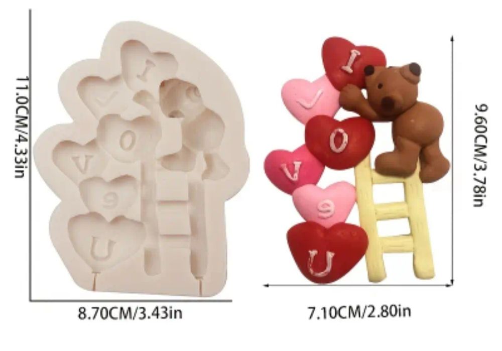 Молды с мишками 2д