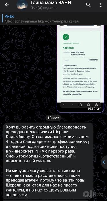 Репетитор по физике (7–11 кл). ОГЭ,Лицеи и подготовка в INHA / ВУЗы