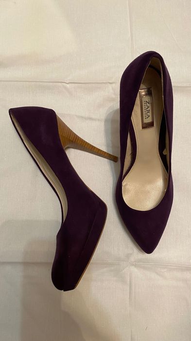 Pantofi Zara piele intoarsa 39