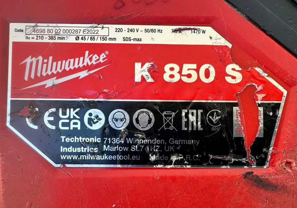 Milwaukee K 850 S - Мощен комбиниран перфоратор 1470W 11J