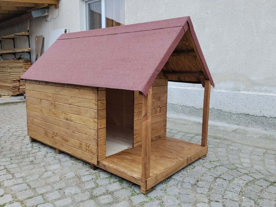 Дървена къща за големи кучета Алабай Кане Корсо къща куче колиба