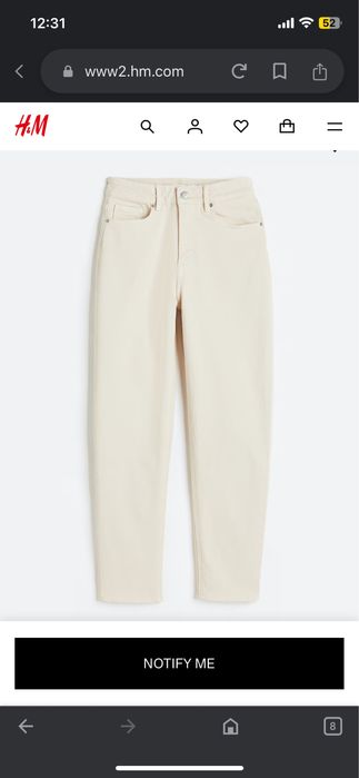 Дънки H&M mom jeans