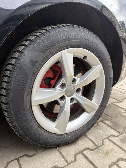 Jante concave audi b8/b9  5x112 et 37 7.5j anvelope 205 60 r16 iarna