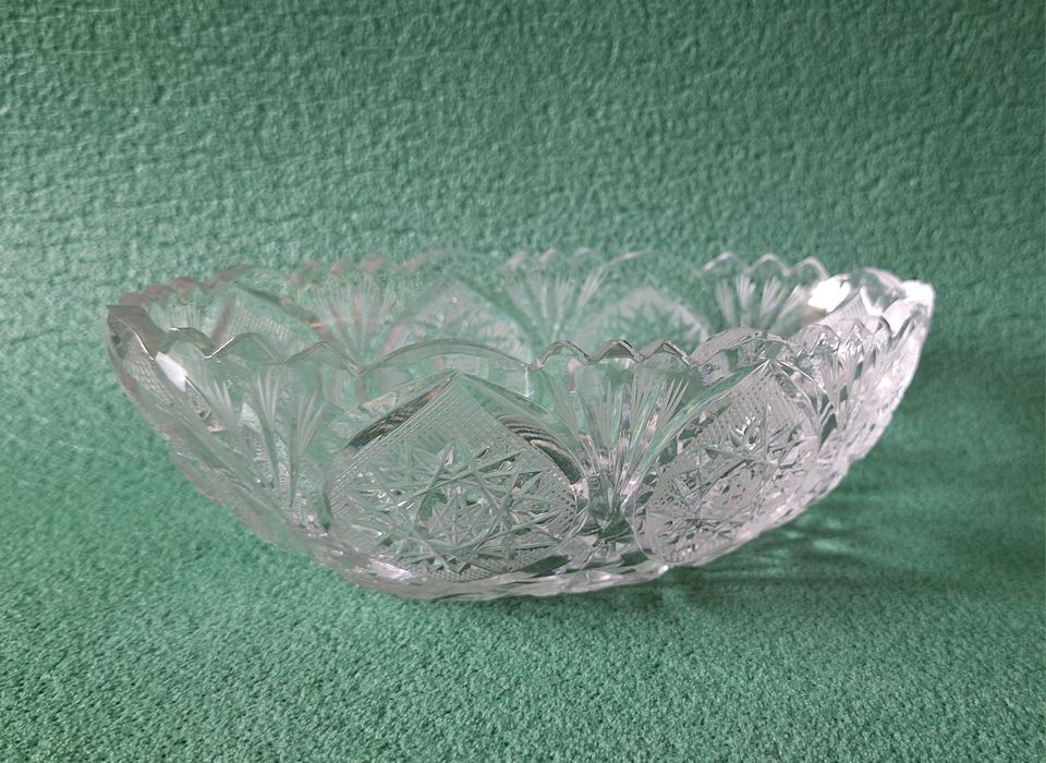 Хрустальная салатница-ладья, СССР
