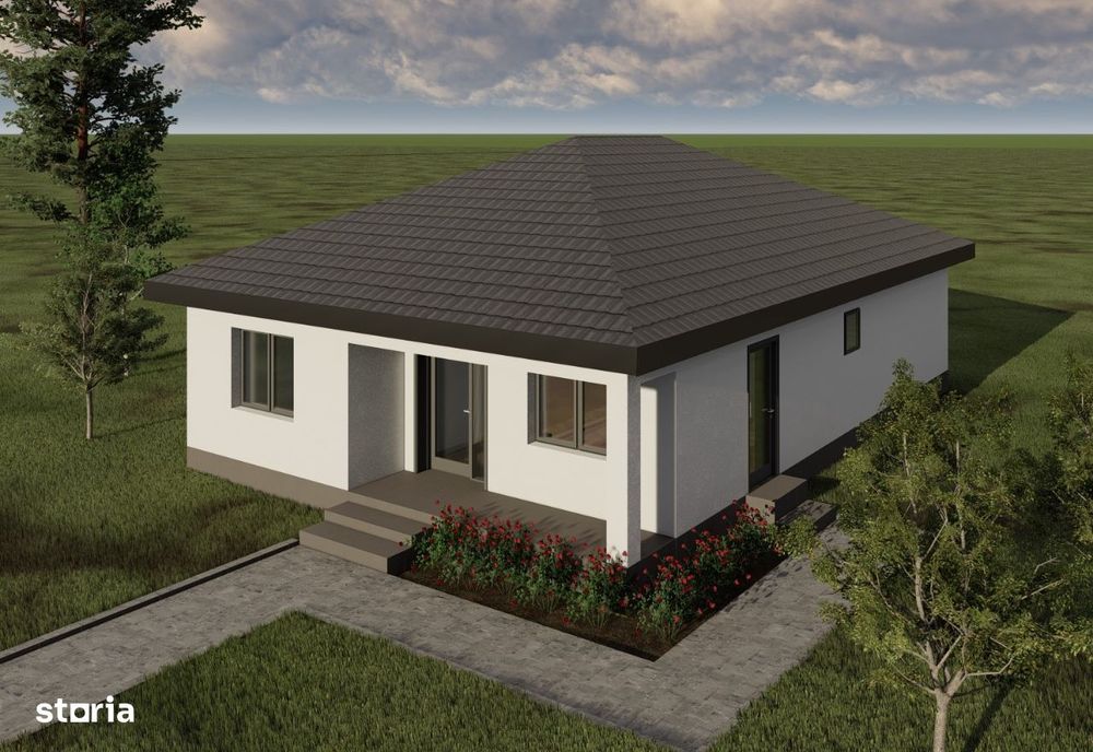 Casa pe un sungur nivel,la cheie, 85 mp,teren 500 mp, Sancrai