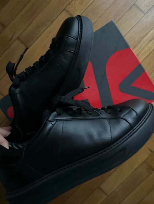 Teniși din piele full-black(150€) OFF PLAY – Made in Italy