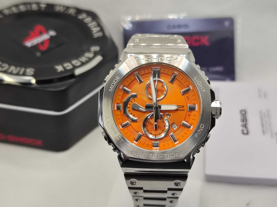 Ceas Barbatesc Casio g shock GMC B2100 Silver orang ,Nou,Garantie 2ani