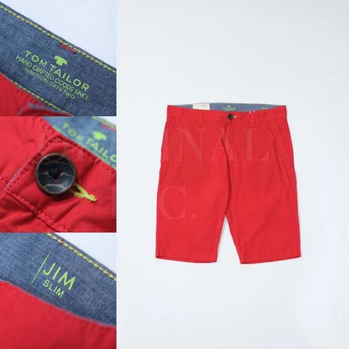 Pantaloni scurți bermude Tom Tailor Slim Jim rosii marimea 33