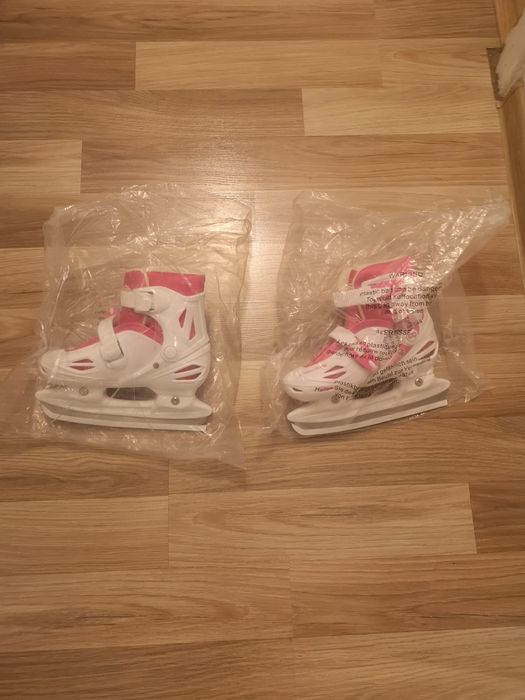 Patine gheata copii Cygnus Magic Girl 31-34 alb-roz