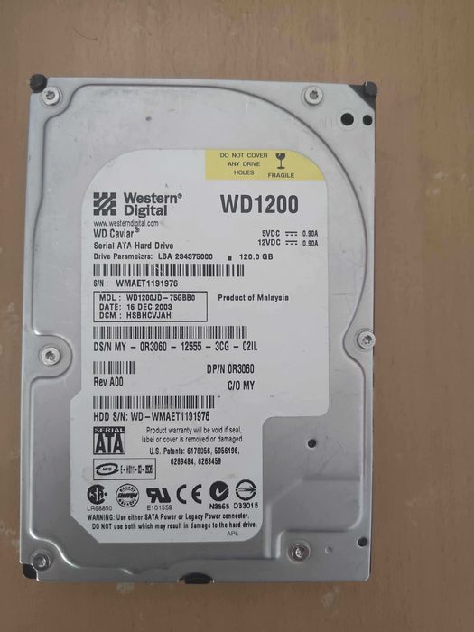 HDD Western Digital WD1200JD 120GB SATA 3.5" + HDD 80GB