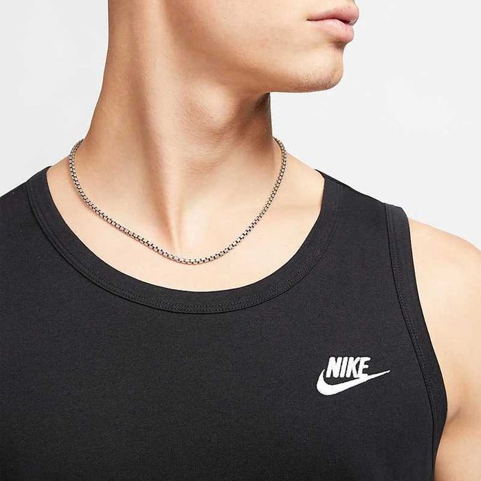 НОВ оригинален мъжки черен памучен потник NIKE / Найк размер L от САЩ