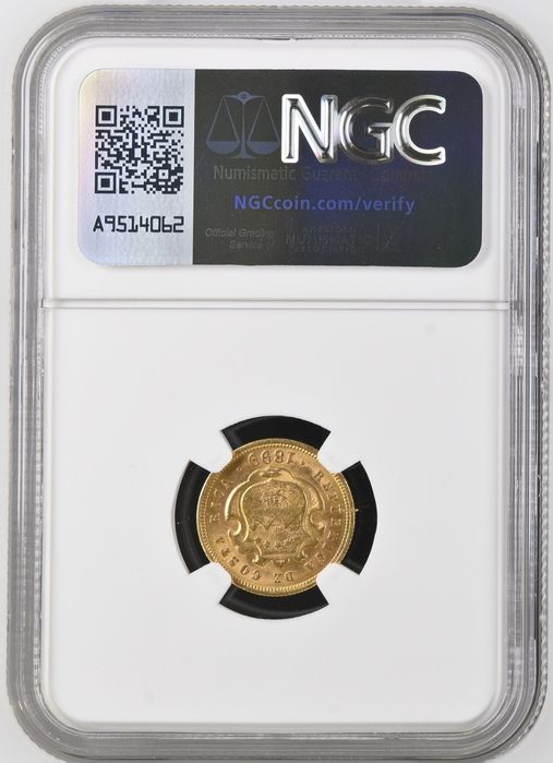 5 Колона Коста Рика сертификат AU58