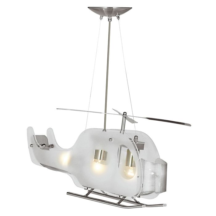 Corp de iluminat/lustra elicopter pt camera copiilor cu becuri incluse