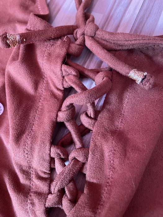 Велурен цял бански