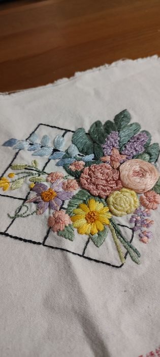 3D Френска Бродерия Картина цветя