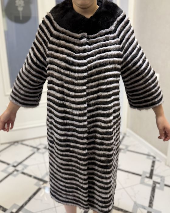 Продам дубленку полосатый