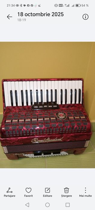 Vând Acordeon Royal standard 96 basi