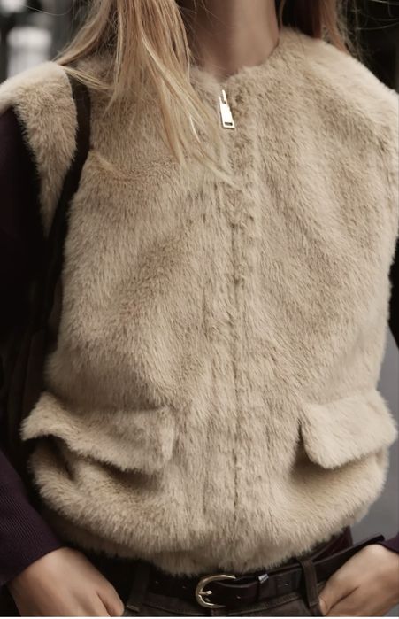 Нов елек с косъм ZARA