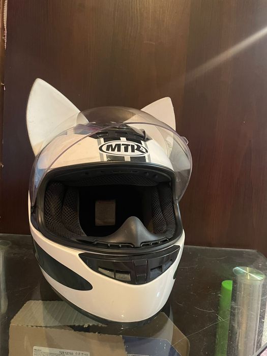 шлем для мотоцикла с ушами