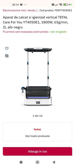 Aparat de vertical de uscat și călcat cu abur