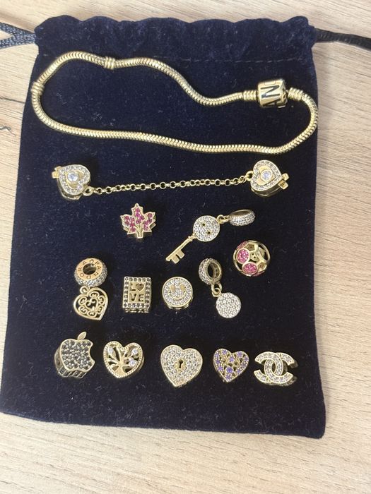 Brațara Aur 14k, stil Pandora