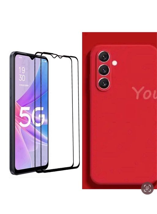 Samsung A50/A51/A52/A52S/A53/A56 Husa Silicon Catifea+Folie Sticla 11D