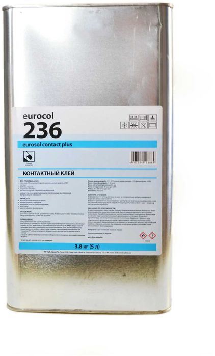 Контактный клей eurocol 236 3,8кг, 5л