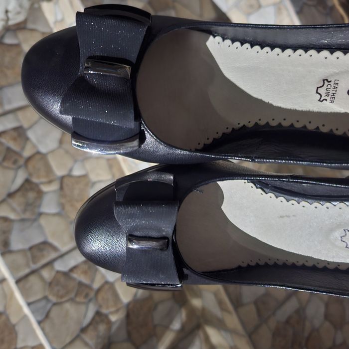 Туфли черные кожаные