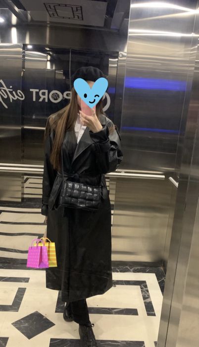 Продам кожаный тренч